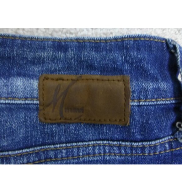 Mavi Jeans Mini Blue Denim Skirt Intentionally Distressed Hem - Picture 6 of 11